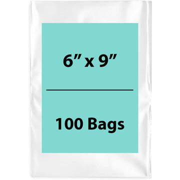 Clear Poly Bags Thickness: 4 Mil Size: 6 inch (width) X 9 inch (Height) Pack of 100 Bags